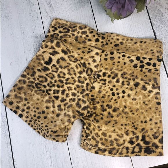 Leopard Second Skin Gym Shorts UK Sz XS - Picture 3 of 8
